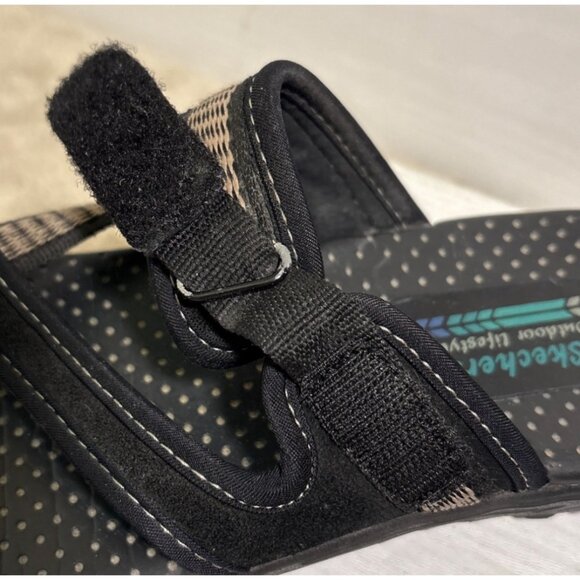 Skechers Sandals Outdoor Lifestyle Women Girls Adjustable Black Brown Size 6 - Picture 10 of 15